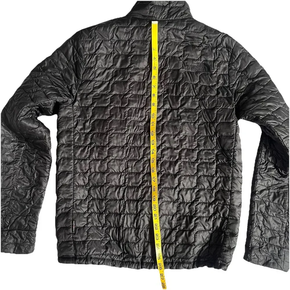 The North Face Thermoball Trekker Men Medium Puffer Jacket Black Packable *Flaws